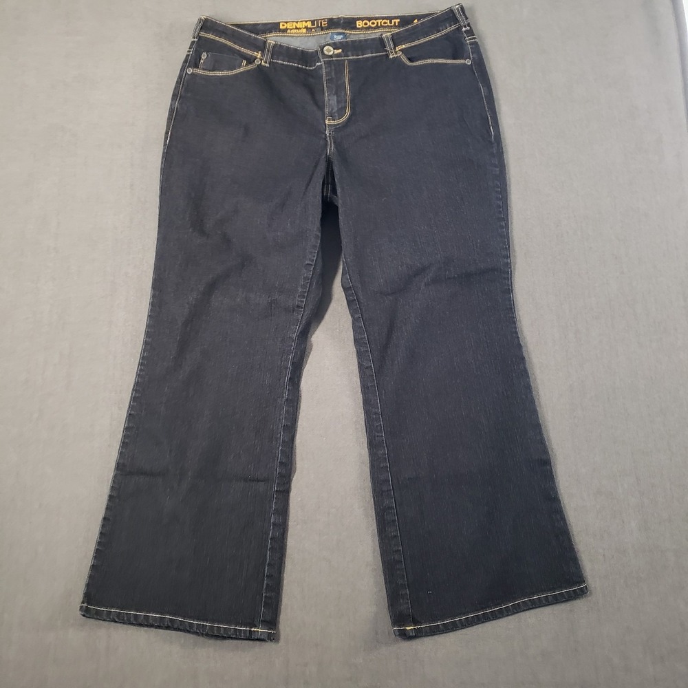 Avenue Jeans‎ Womens Size 14 Petite  Demin Lite Bootcut Dark Wash